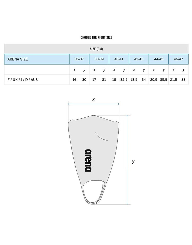 image 1 of Arena Powerfin Pro II Competitive Training Fins - Black/Grey