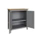image 4 of Taberno Oak 2 Door Compact Sideboard Dove Grey Grey