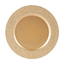 Argon Tableware Hammered Charger Plate - 33cm - Gold