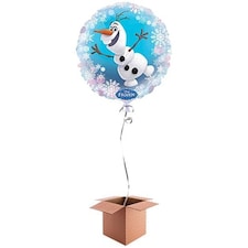 Disney Frozen Olaf Round Foil Balloon - Inflated Balloon in a Box