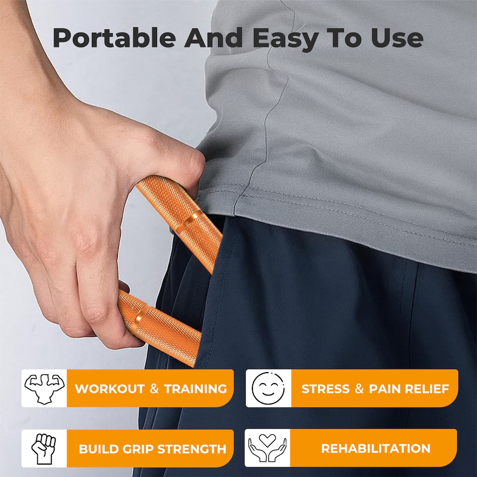 image 1 of Centra Hand Grip Strengthener Metal Non-Slip Gym Trainer Set