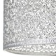 image 3 of Ornate Moroccan Style Decorated Shiny Silver Metal Pendant Shade 25cm x 15cm | Silver | Silver | 1