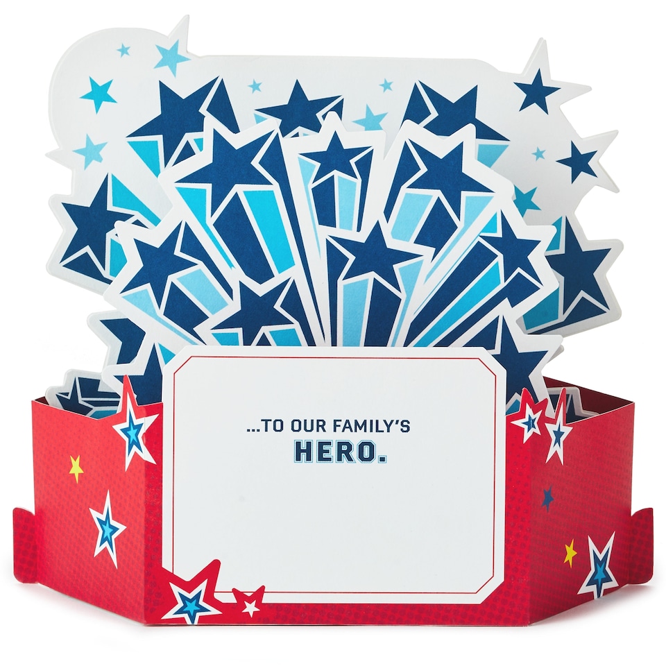image 1 of Hallmark Musical And Light Up Father's Day Card - 3D Superman Logo