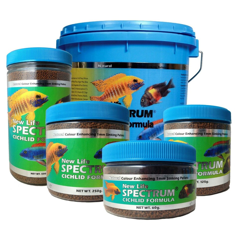 image 1 of Spectrum Cichlid Formula 1mm Sinking Pellets Clear