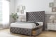 image 3 of Sloomy Luthor Slate Naples Divan Bed With Mattress 2 Drawers Footend With 54" Wingback Headboard & 12" Matching Footboard 5' King | Grey | Slate | King | 1