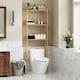 image 2 of HOMCOM Bamboo Over Toilet Storage Unit with 3 Slatted Shelves, Natural | Brown | 63.5W x 25.5D x 181H cm