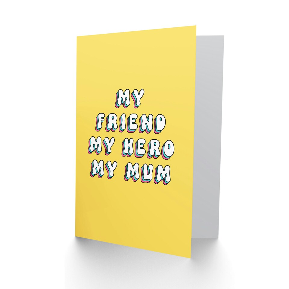 image 1 of Mothers Day Card Modern Bright Bold Hero Mum Card