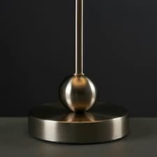 ValueLights Modern Brushed Chrome Single Stem Metal Ball Table Lamp Base
