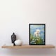 image 2 of Maltese Dog Claude Monet Style Oil Portrait Black Framed Wall Art Print A4