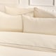 image 2 of OHS Piped Edge Bedding Set Soft Duvet Cover with Pillowcase | Cream | Natural/Ivory | King