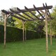 image 2 of Double Garden Pergola - Wood - L300 x W300 x H270 cm - Rustic Brown