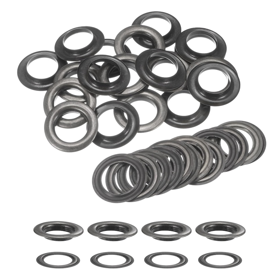 image 1 of 30mm Brass Eyelets with Washers for Arts & DIY Projects - 10 Pcs