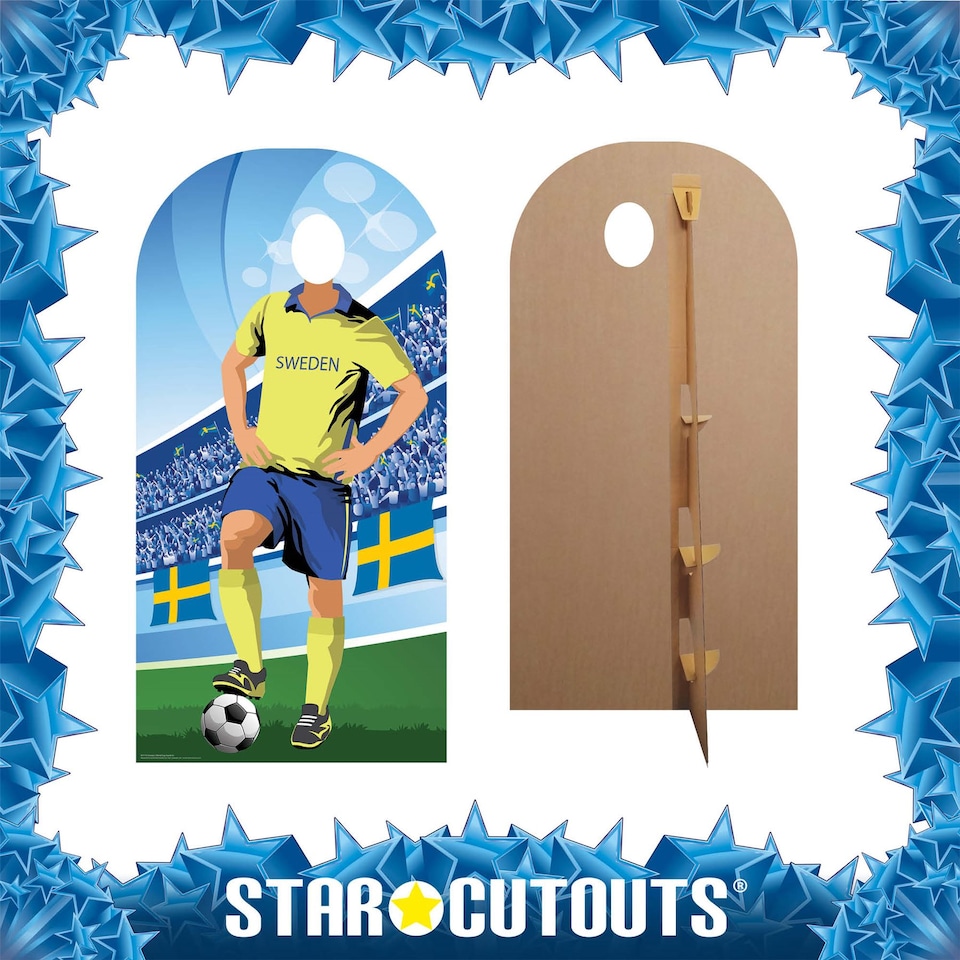 image 1 of Sweden Football Stand-In Cardboard Cutout 190cm