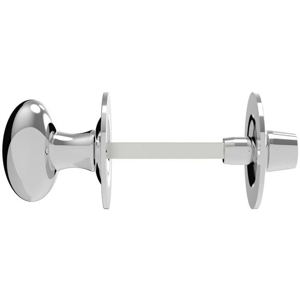 Loops Oval Thumbturn Lock With Coin Release Handle 32 70mm Spindle Polished Chrome