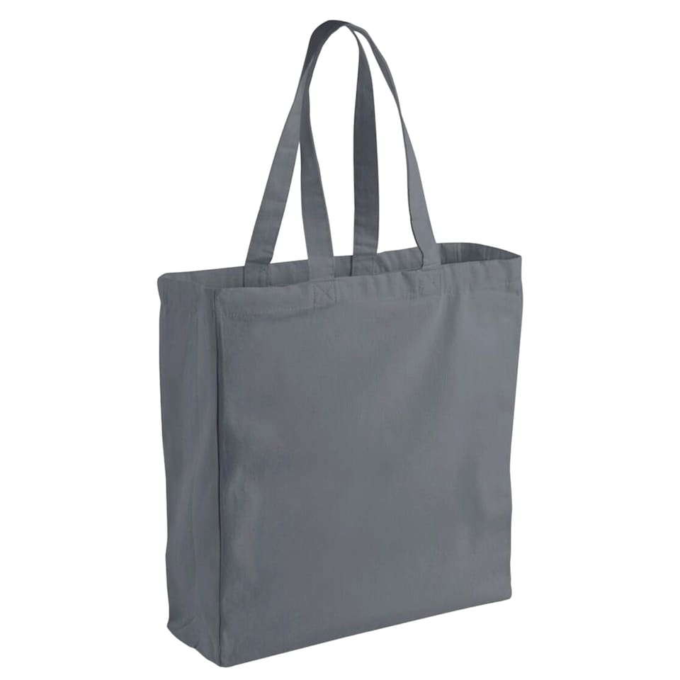 image 1 of Westford Mill Canvas Classic Shopper Bag - 26 Litres - Graphite Grey - One Size Grey