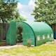 image 1 of Outsunny Tunnel Greenhouse Upgraded Structure, Hinged Doors, 4 x 3(m), Green