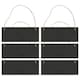 image 1 of Nicola Spring Rectangle Slate Memo Boards with Rope - 25cm x 10cm - Black - Pack of 6