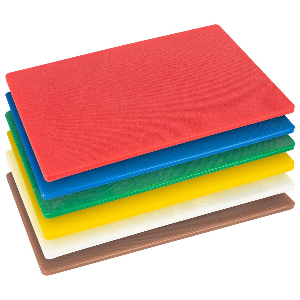 image 1 of Argon Tableware 6pc Colour-Coded Plastic Chopping Board Set - Multi