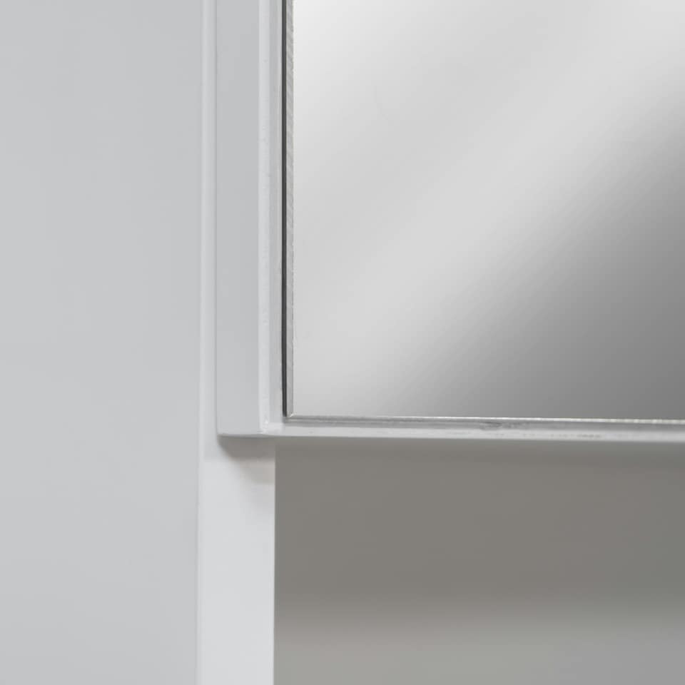 image 1 of kleankin Bathroom Mirror Cabinet Wall Mount Storage Organizer with Door