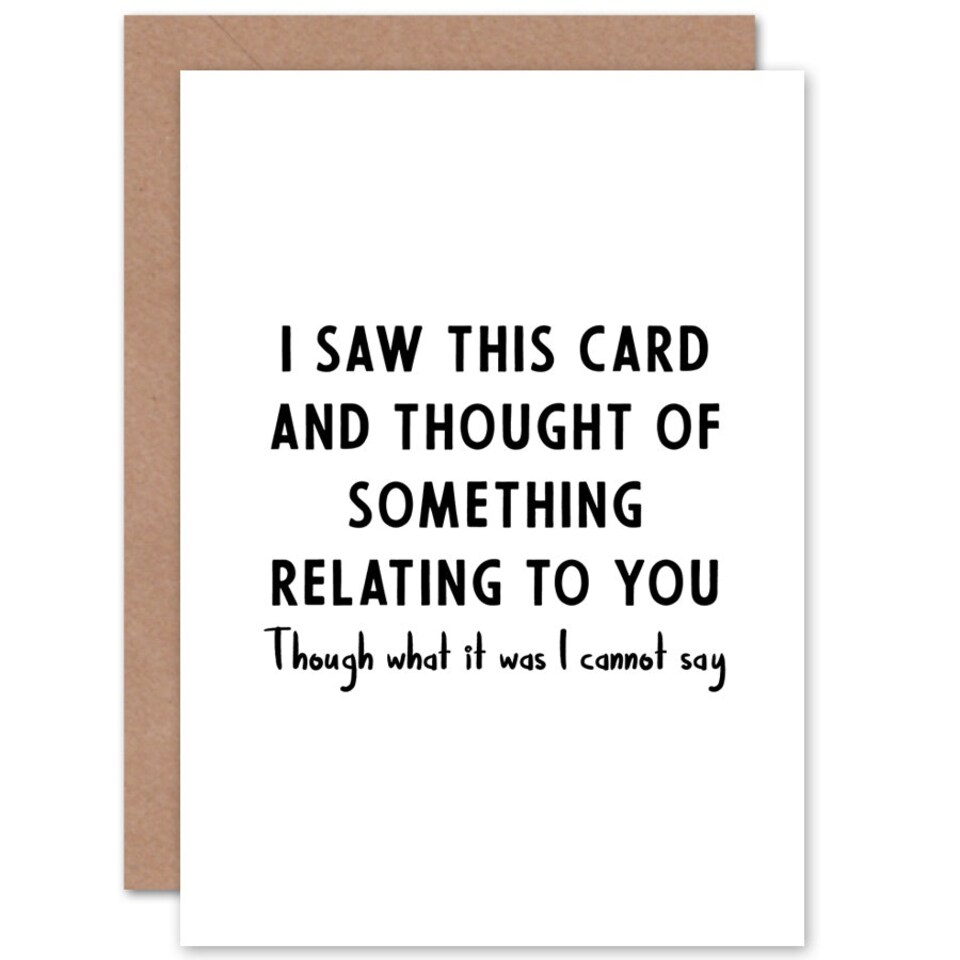 image 1 of Saw This Thought You Funny Birthday Card