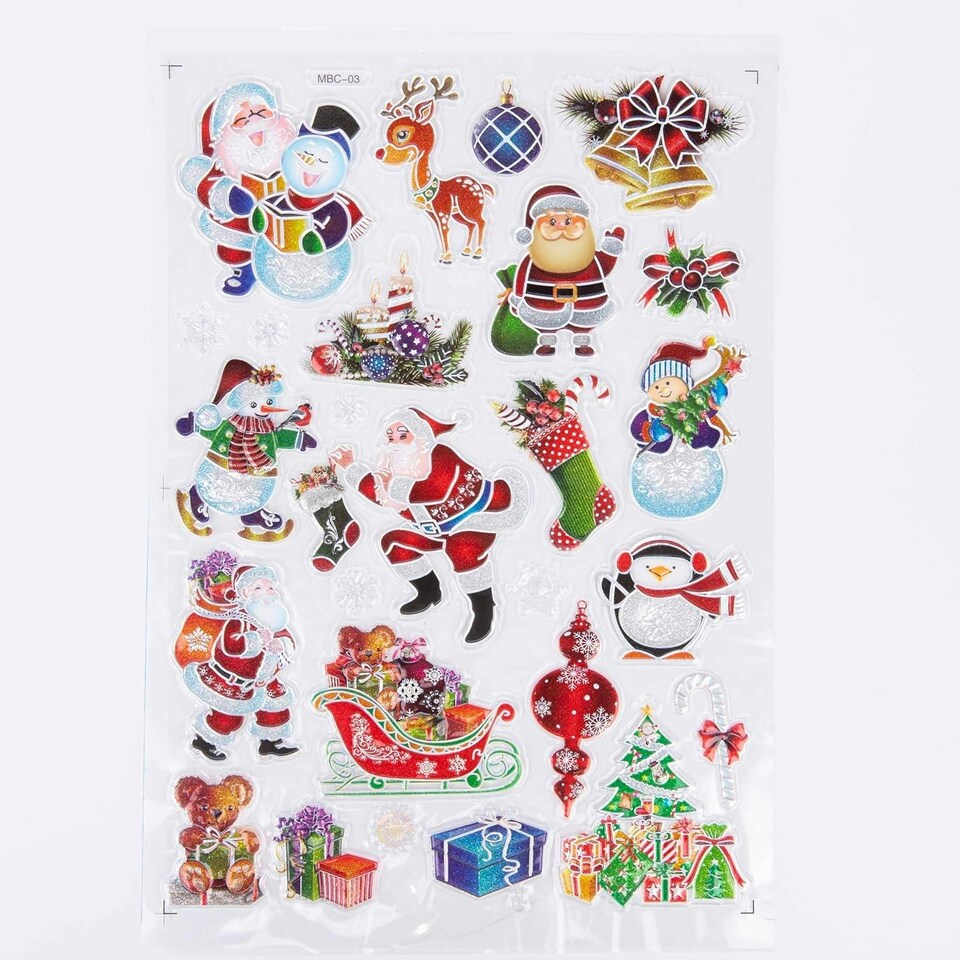 image 1 of 8 Sheets of 3D Window Stickers (216 Stickers)