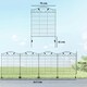 image 7 of Outsunny Garden Decorative Fence 4 Panels 44in x 12ft Steel Wire Border Edging