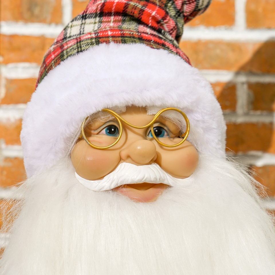image 1 of HOMCOM 133cm Tall Animated Santa Claus, Sound Activated Christmas Decoration with Light Up Ornament, Laughing Effect and Festive Music for Party
