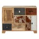 image 1 of Sustainable Mango Wood Low Sideboard,Storage Cabinet With Five Drawers,Television Cabinet With Two Cupboards Multi
