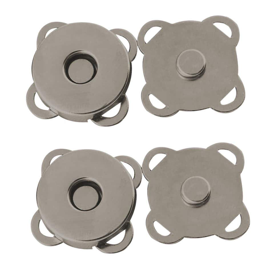 image 1 of 14mm Sew On Magnetic Press Stud Clasps, 2-Part Snap Fasteners - 2pcs
