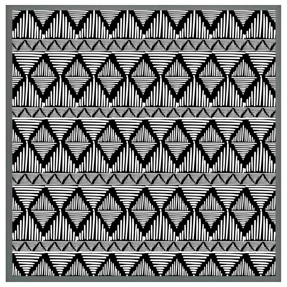 image 1 of Geometric line pattern (Picutre Frame) White | XL