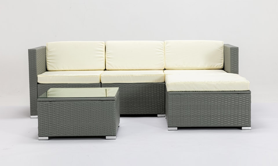 image 1 of MCC Direct Rattan Corner Sofa Chair and Table Outdoor Patio Garden Furniture set Rupert
