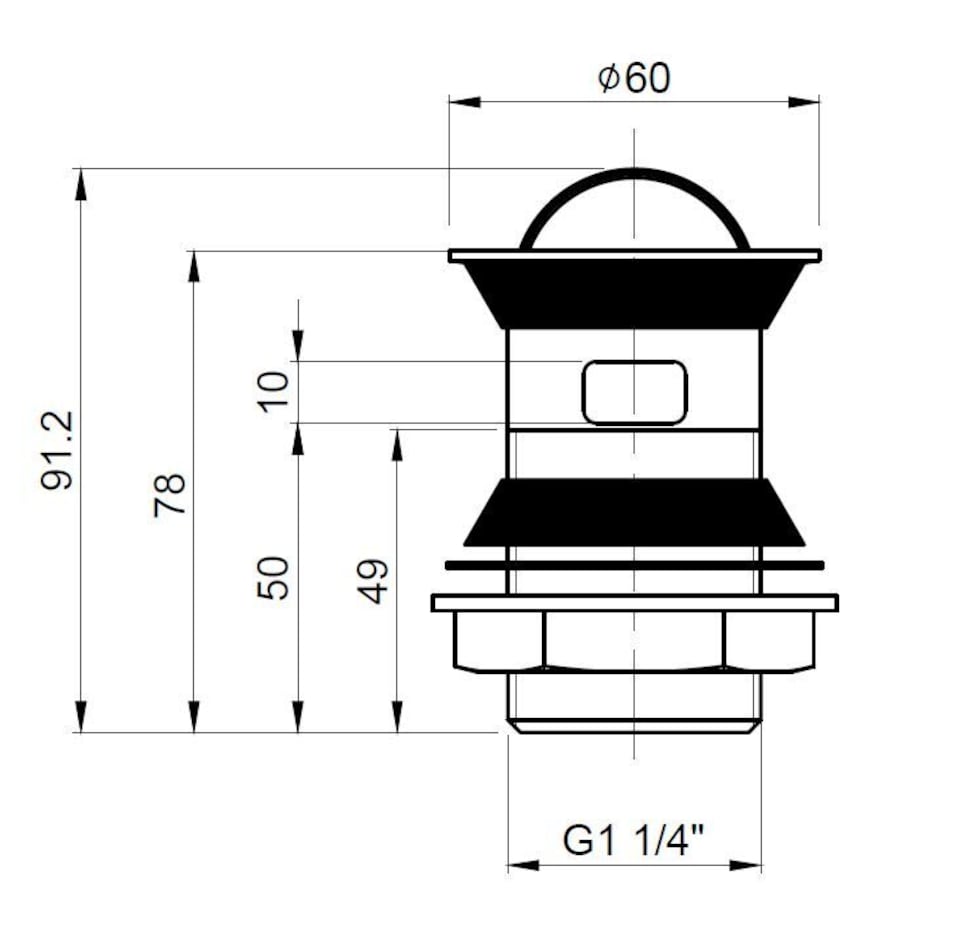 image 1 of Balterley Round Stainless Steel Flip Top Basin Waste