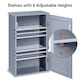image 6 of Yaheetech Wall Mounted Cabinet with 3 Tiers Grey Grey