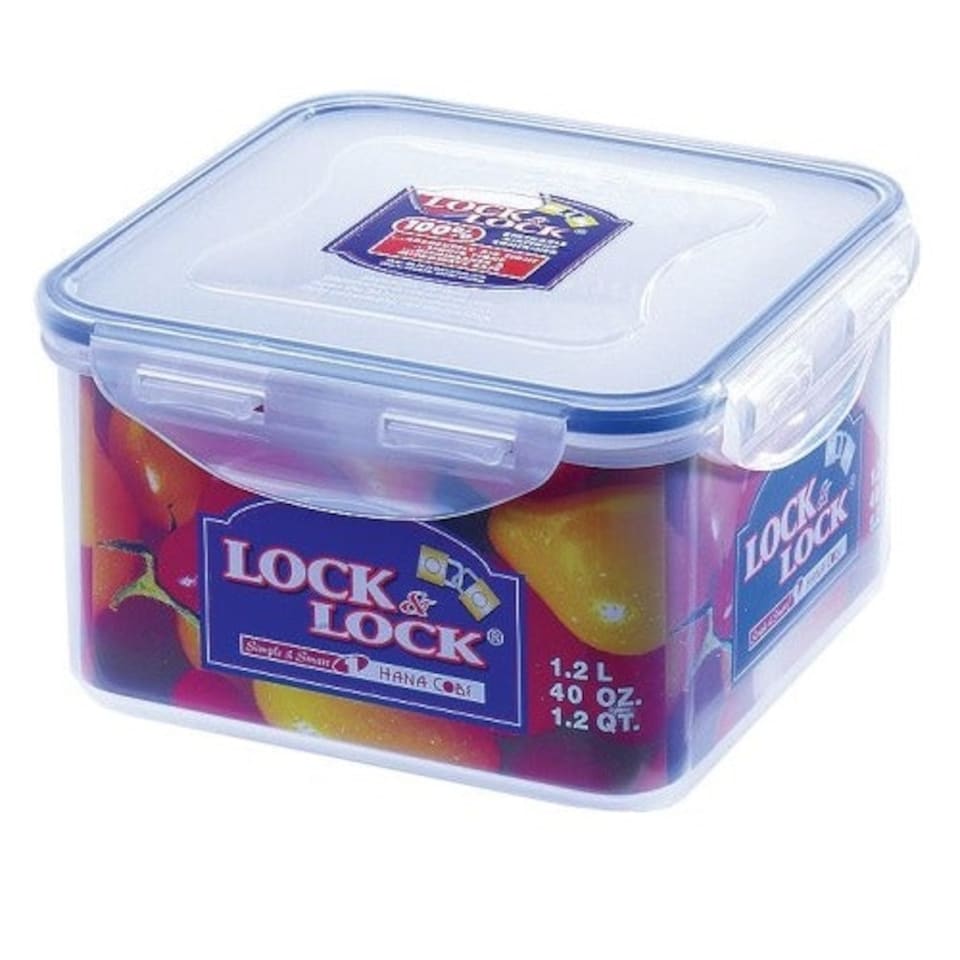 image 1 of Lock & Lock Square Container - Clear - 1.2L