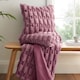 image 2 of Bianca So Soft Carved Faux Fur Blanket Throw | Pink