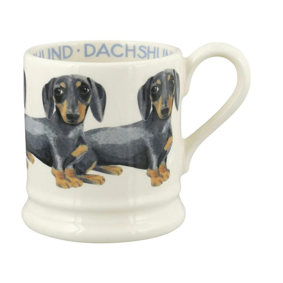 image 1 of Mug: 1 x 300ml Emma Bridgewater Dachshund 1/2 Pint Mug, Ceramic White