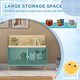 image 3 of HOMCOM Kids Storage Shelf, 2-Tier Kids Book Shelf with 5 Compartments, Anti-Tip Device, Pine Wood Legs, for Nursery, Playroom, Classroom - Grey