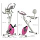 image 3 of HOMCOM Folding Exercise Bike w/ Adjustable Magnetic Resistance, Seat Height