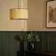 image 3 of ValueLights Reni Medium Wood Cane Natural Ceiling Pendant Shade Cream
