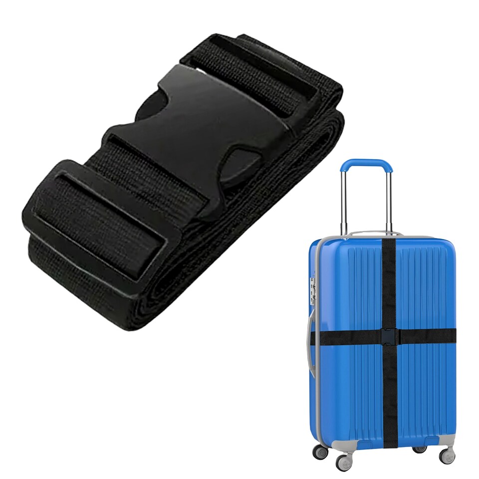 image 1 of Strong Adjustable Luggage Strap with Buckle - Pack of 4