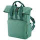 image 1 of Bagbase Roll Top Recycled Twin Handle Backpack - Sage Green - One Size