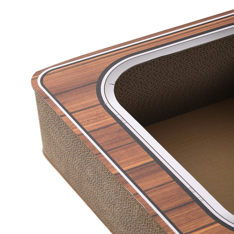 image 1 of Living and Home Cat Scratcher Pet House Bed - TV Shape Design