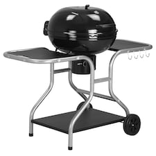 Outsunny Garden Charcoal Barbecue Grill Trolley BBQ Patio Heating  Wheels