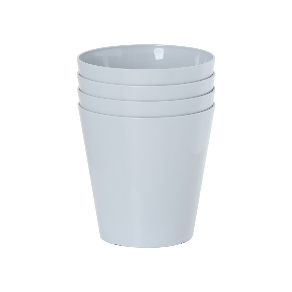 image 1 of Studio 4x 18cm Round Plastic Planter White