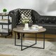image 5 of HOMCOM Coffee Table Industrial Round Side Table w/ Metal Frame for Living Room 