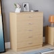 image 2 of Vida Designs Riano 5 Drawer Chest of Drawers Bedroom Storage, Pine