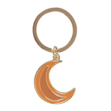 Something Different Autumn Magic Moon Keyring - Gold/Orange - One Size