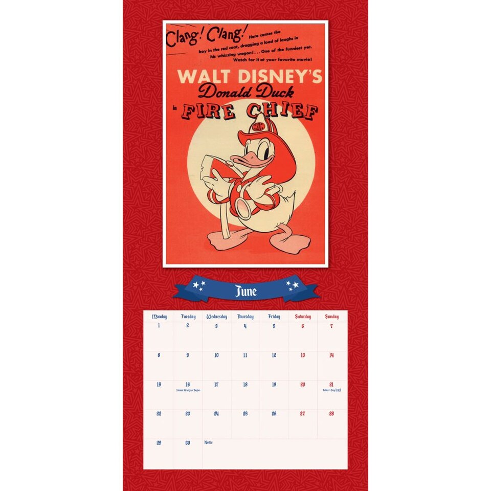 image 1 of DISNEY VINTAGE POSTERS 2026 SQUARE CALENDAR