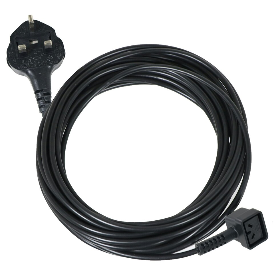 image 1 of SPARES2GO Mains Cable Power Lead & UK Plug compatible with Numatic Vacuum Cleaner (10 Metres, 2 pin)
