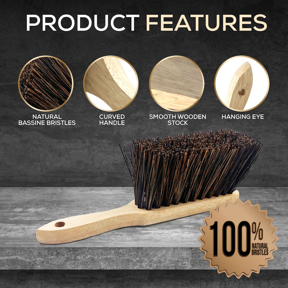 image 1 of Newman and Cole Natural Bassine Wooden Hand Brush